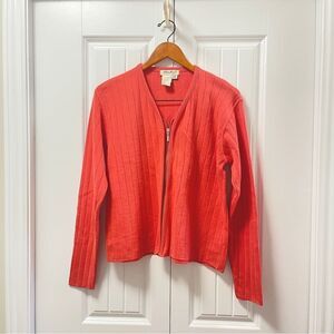 NWOT Eddie Bauer Knit Sweater Zip-Up in Pink - M